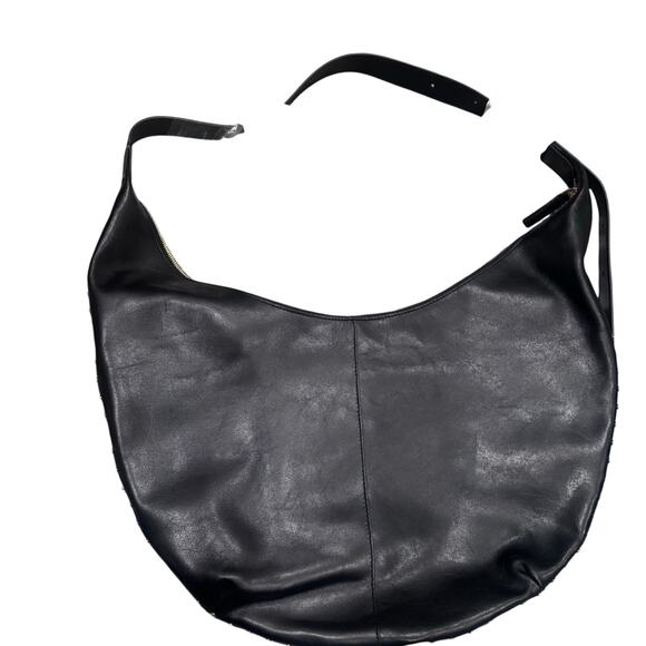 Madewell The Essential Curve Shoulder Bag Leather True Black One Size NWOT - Picture 13 of 13